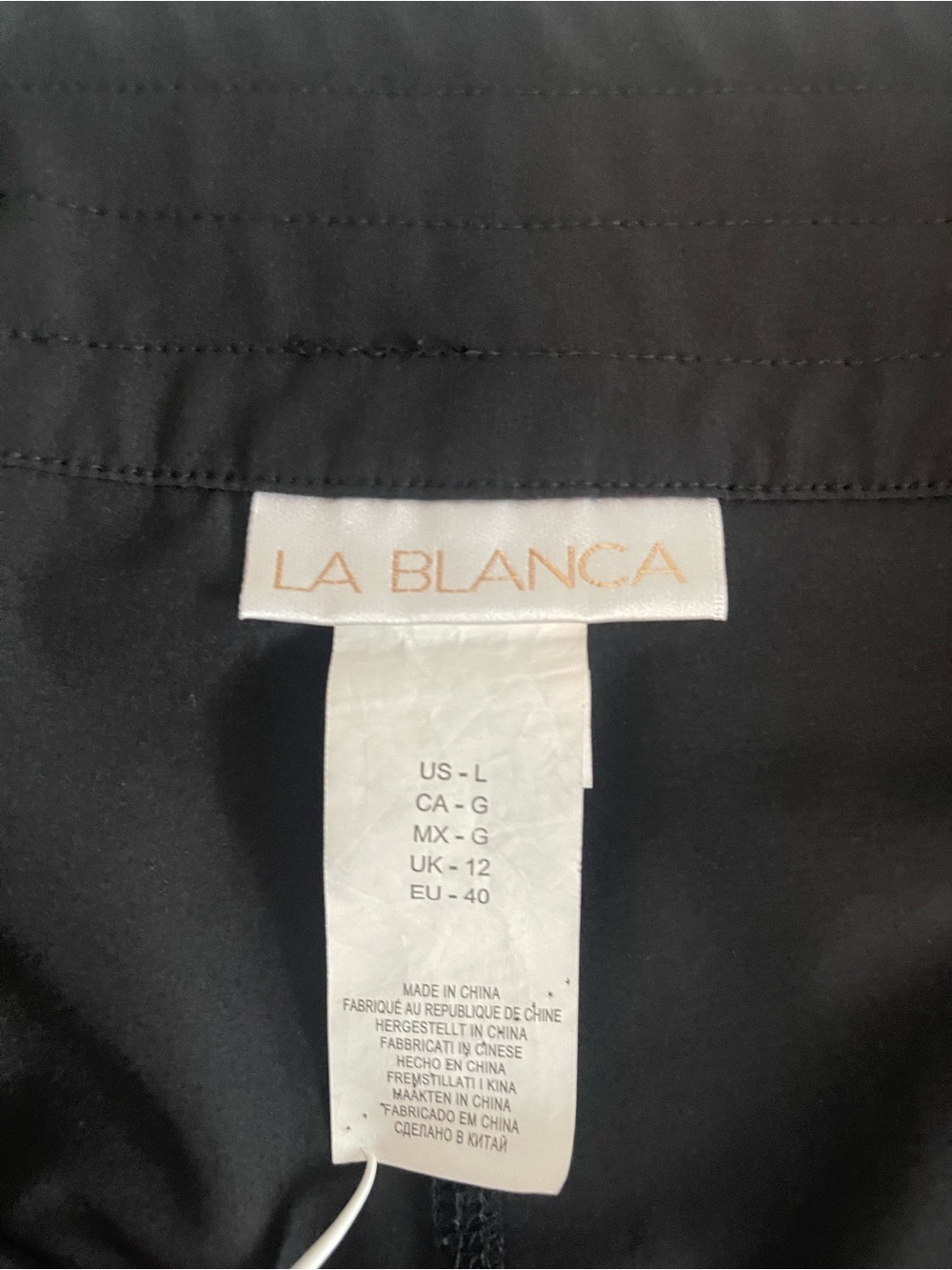 La Blanca All Aboard 3" Board Shorts Swim Cover Up Black Women's Size L - Picture 7 of 9